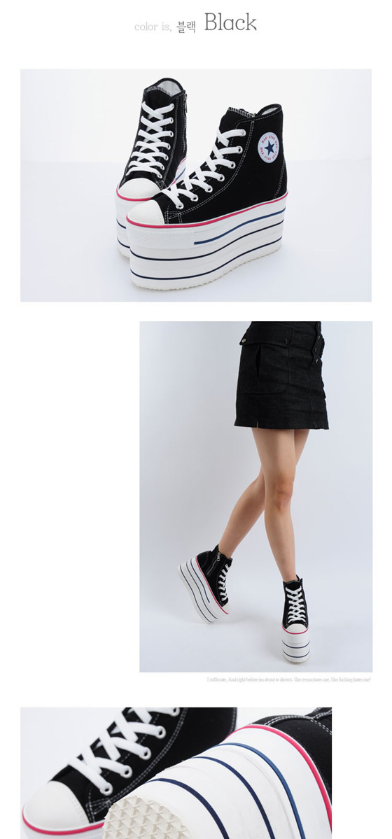 double platform sneakers