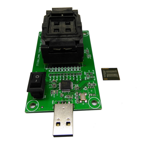 Emcp Clamshell Structure Test Socket With SD Interface For BGA162 186