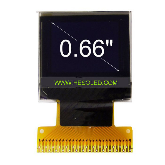 0 66 Inch OLED Module Monochrome White Blue Red PMOLED Manufacturer Id