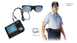 Sunglasses camera with AV recorder