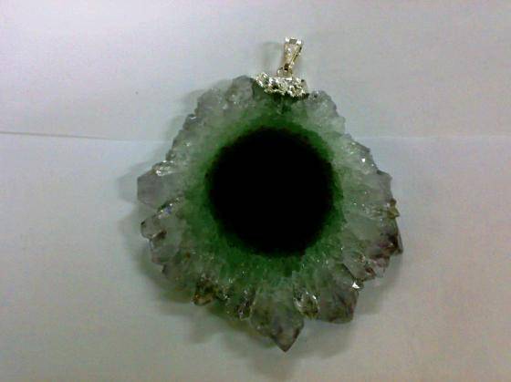 Amethyst Stalactite Slice Pendant