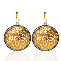 Gold Plated Earring, Sterling Silver Wholesale Jewelry from Silver Plus, India