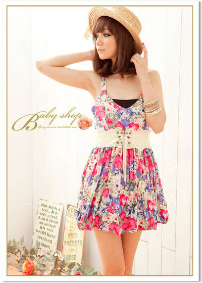 Cheap Asian Fashion on Korean Japanese Fashion Flower Design Drsee Wholesale   Wholesale