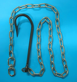 Shark hook 11/0 with Stainless 8-type Swivel & Stainless Chain