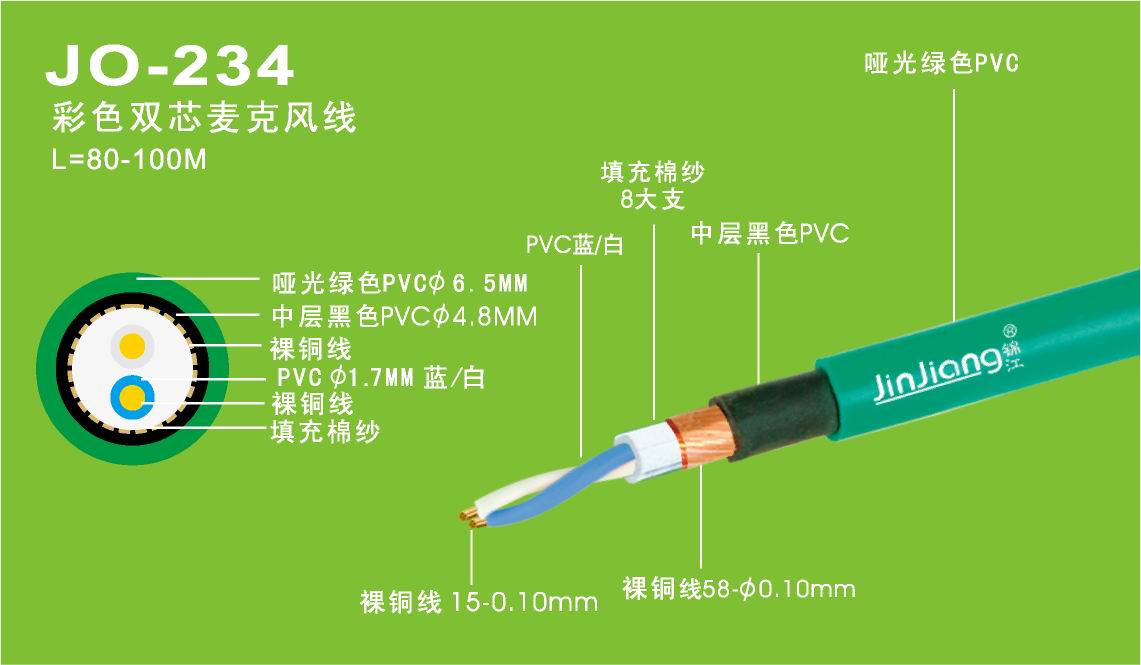 6.5JO-234绿色双芯线
