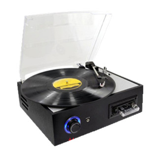 全新电唱机 黑胶唱片机 留声机 卡带 LP唱机 内置功放音响 