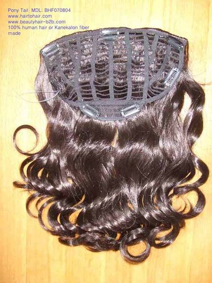 Sell Human Hair Made Curly Style Pony Tail(id:5849398) - EC21