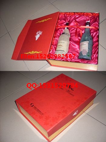 双支装纸包木红酒礼盒、葡萄酒礼盒装