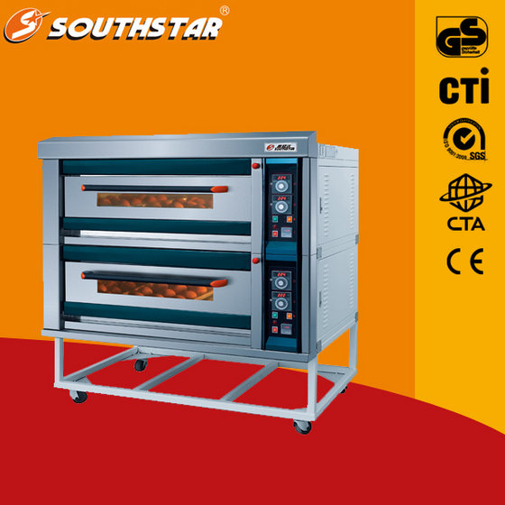 With Undershelf Gas Model Double Deck Oven/Baguette Bread Oven/Deck Oven with Steam image