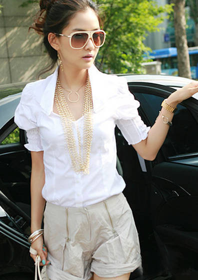 FREE SHIPPING Classic Polka Long Sleeve Cotton Shirt Fashion Boyfriend Women's Ladies' Casual Work Loose Brand Blouse Shirts