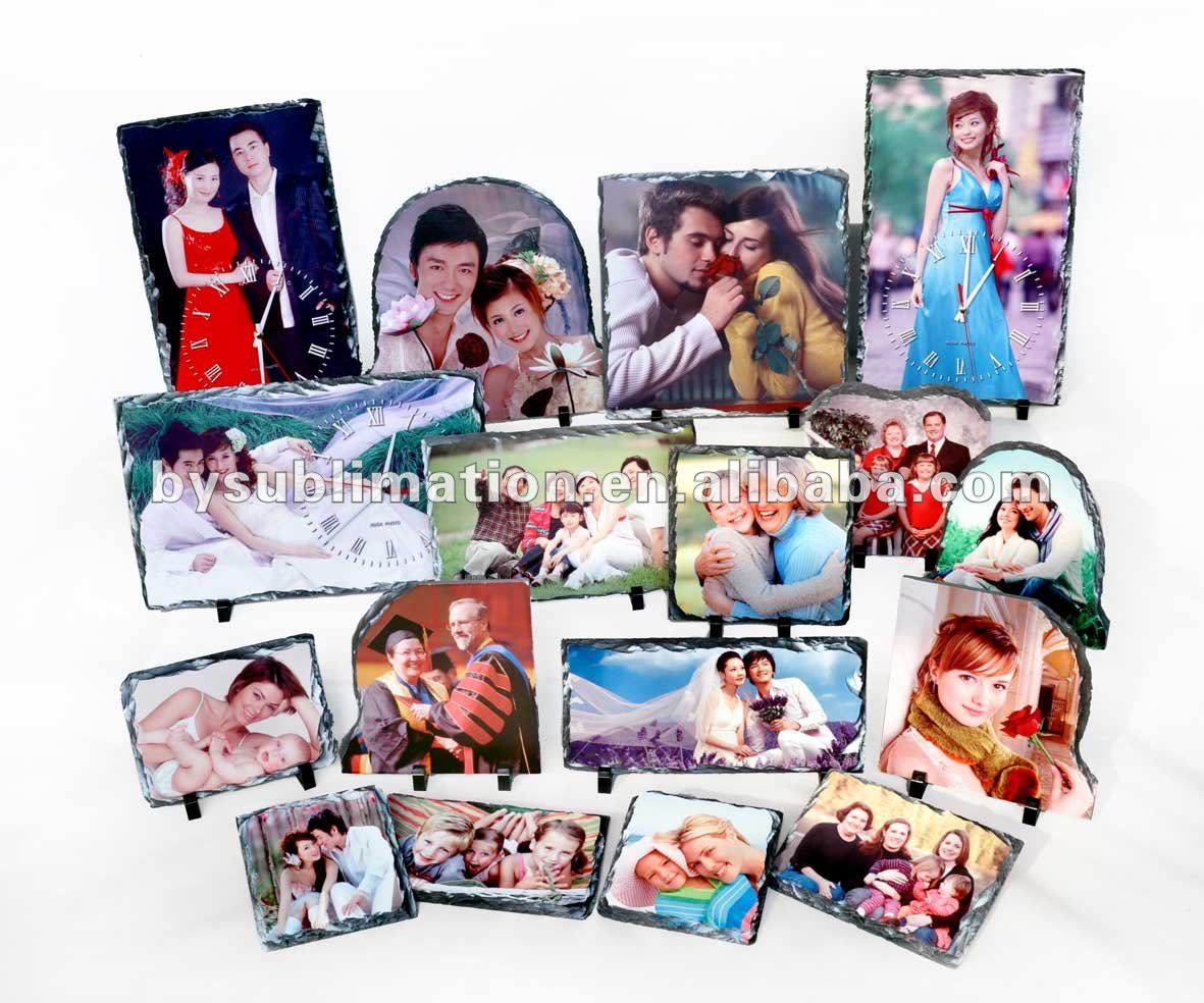 Sublimation Photo Rock Big rectangle clock hanging picture