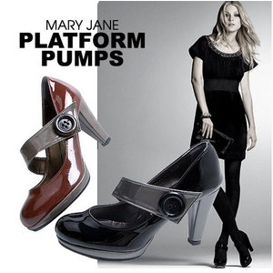 Mary Jane Button Pumps