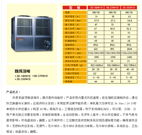 德能空气源热泵热水器