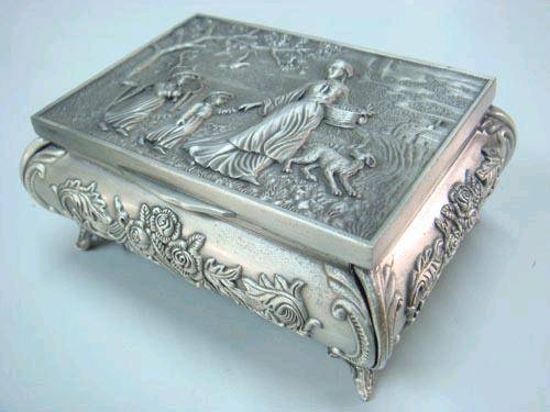Pewter Jewelry Box Pewter Jewelry Jewelry Box Pewter