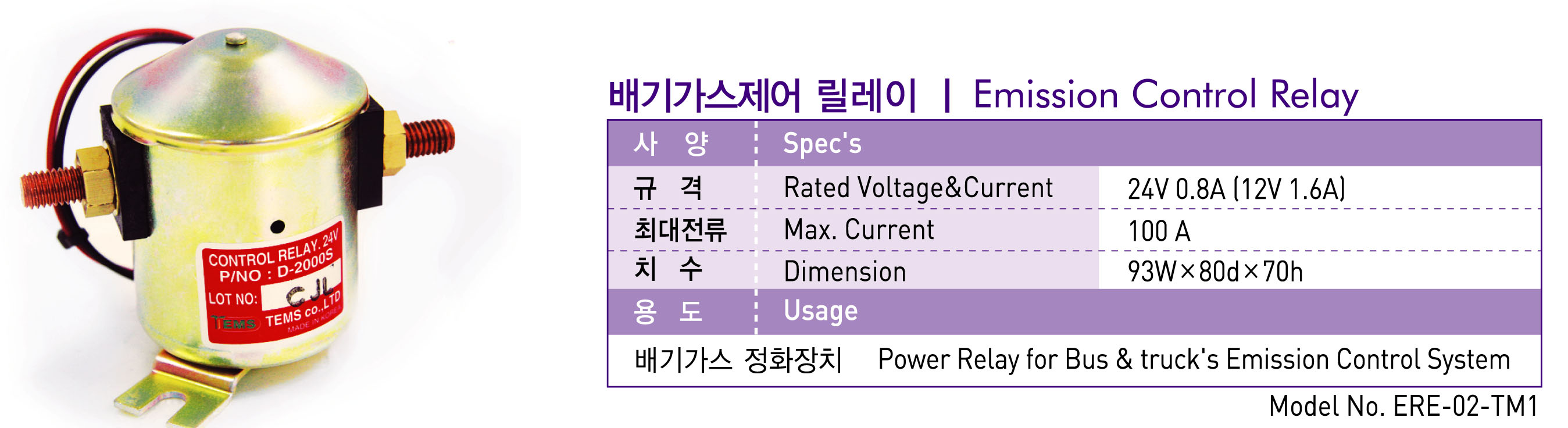 Emission Control Relay