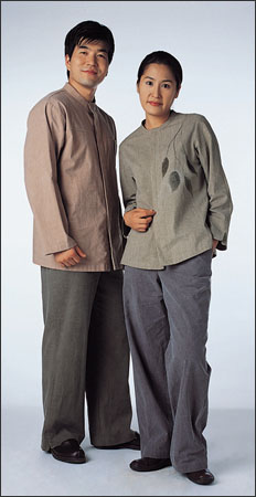 中国式T-恤和裤子(男装)