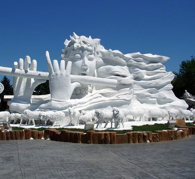 汉白玉大型景观雕塑