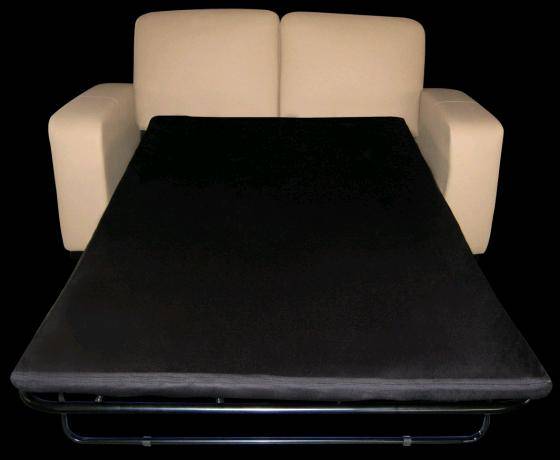 Compact Modern Contemporary Square Leather Sofa Bed - Eka Home Grupo