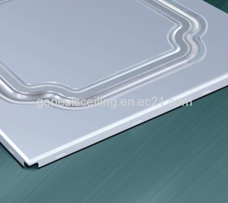 Heat Resistant Embossed Square Aluminum Ceiling Tiles For Home