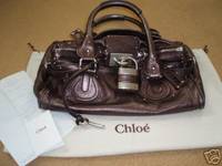 CHLOE Paddington Satchel Bag Handbag W Matching Wallet, View from ...  