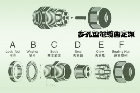 多孔电缆固定头