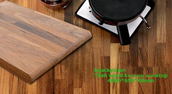 Burma Teak Finger Joint Panel Wood Kitchen Countertop