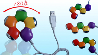 USB HUB 多彩旋转