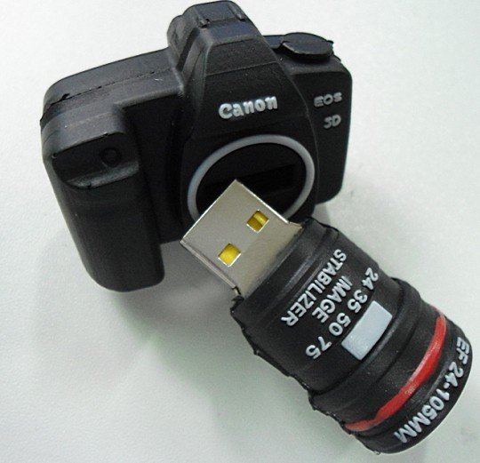 Digital Camera Shaped USB Drives with 1GB-8GB Capacity