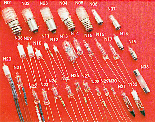 氖灯，氖管，氖管指示器，微型灯泡