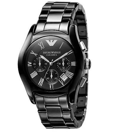 Men's Black Ceramics Chronograph quartz watches AR1400