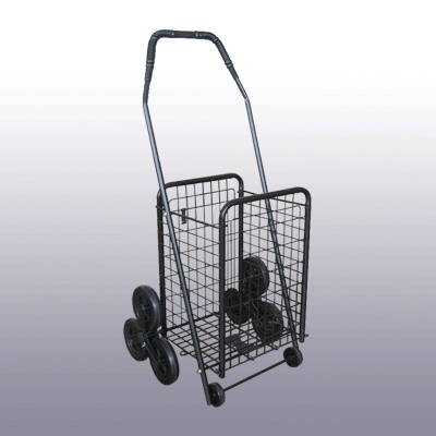 Shopping Trolley  Wheels on Deluxe 3 Wheels Stair Climber Grocery Shopping Cart Trolley