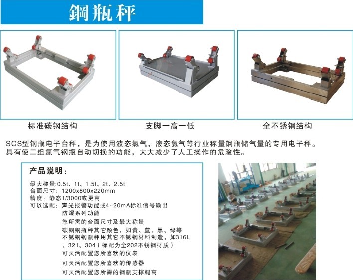 武汉2T防爆钢瓶秤