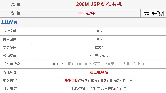 jsp虚拟主机、jsp空间