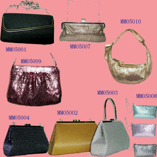 铝片晚装包，手袋metal mesh handbag and evening bag