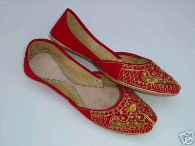 Indian Beaded Leather Ladies Shoes - Jaipur Mart