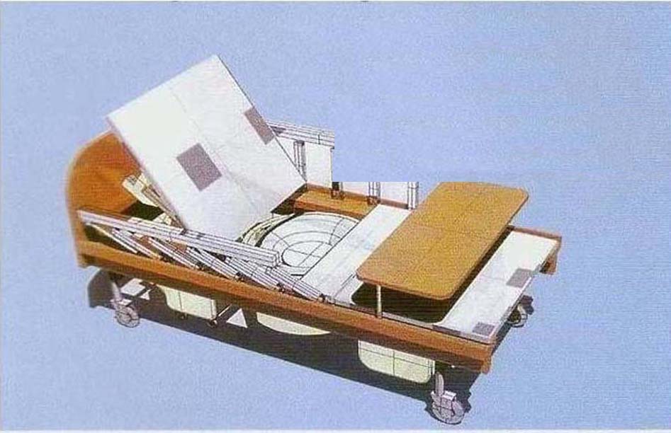 전자동처리좌변기딸린 환자용침대 Toilet Embedded Automatic Hospital Bed