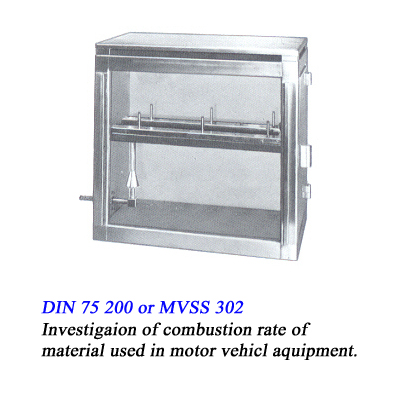 Test equipment(DIN 75 200 or MVSS 302)