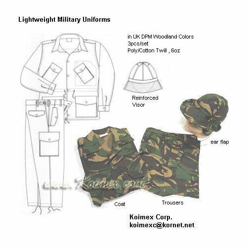 Military Lightweight Camouflage Uniforms