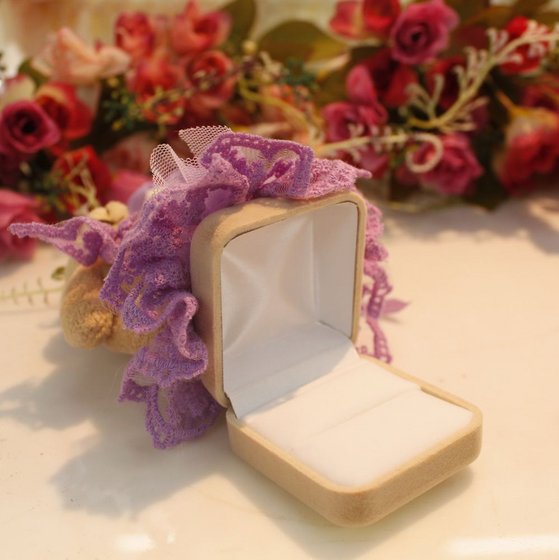 Decorative Paper Livsplendidly Wedding Chest Open Ring Box For Ceramony