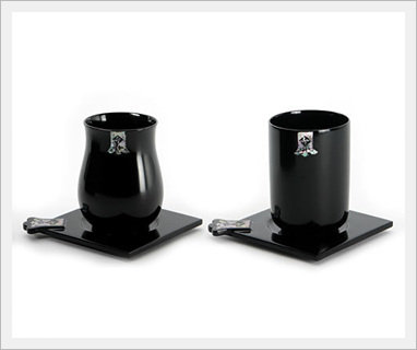Korea Traditional Lacquer(Ot-chil) Nacre Crafts Couple Cup