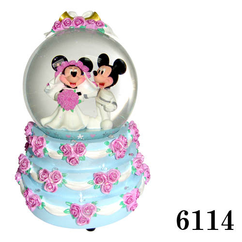 Sell Mickey and Minnie Mouse Wedding Music Water Globe