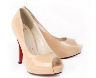High Heel Nude Colour Fish Mouth Woman Shoe Product details - View ...