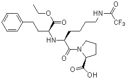  N2-1-(S)-乙氧羰基-3-苯丙基-N6-三氟乙酰基-L-赖氨酸-L- 脯氨酸(赖诺普利中间体) 103300-91-0 