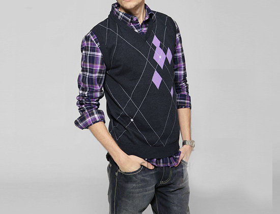 12STC0548 Mens Sleeveless V,neck Vest Sweater image