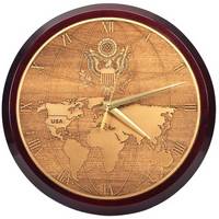See Larger Picture : Sell Souvenir map of the World wood wall clock