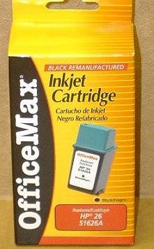 Remanufactured Black Ink Cartridges HP 5126A 26A