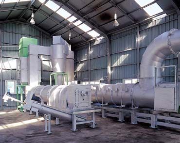 Continuous Carbonization System for Rice Hull, Ash, Liquid