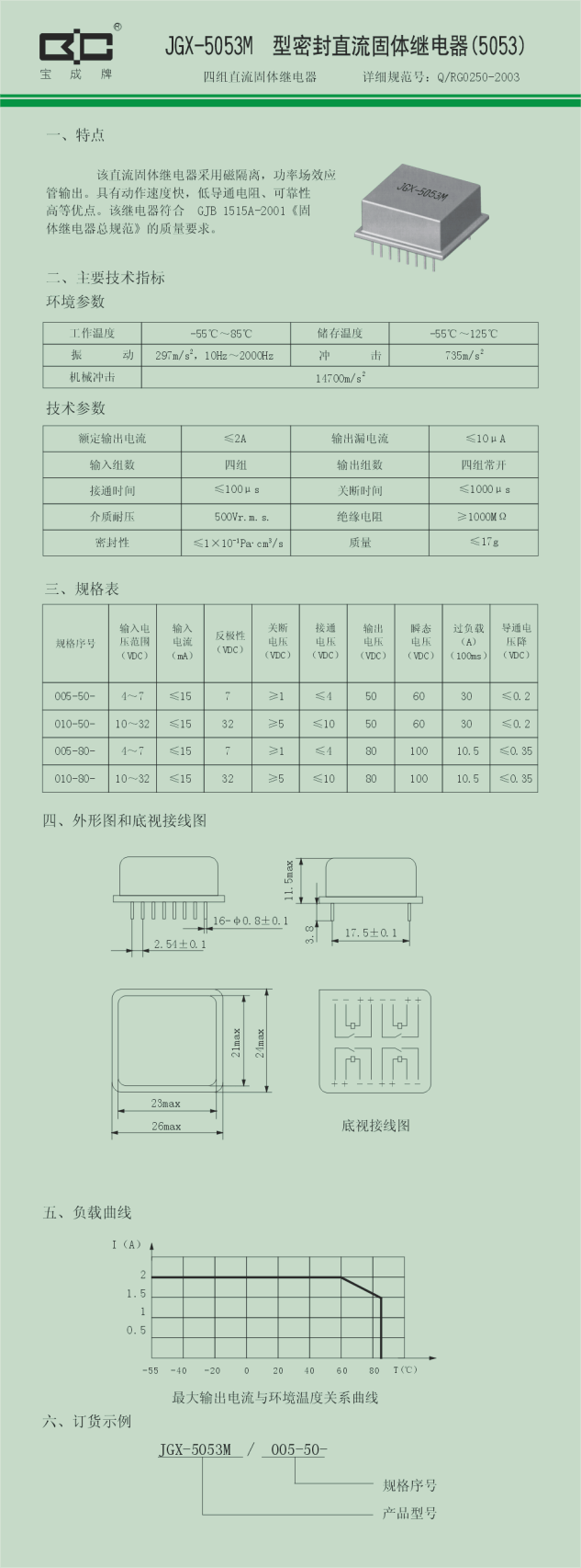 JGX-5053M固态继电器