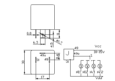 JSB-39F汽车闪光继电器