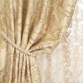 Silk Embroidered Pomegranate Curtains 